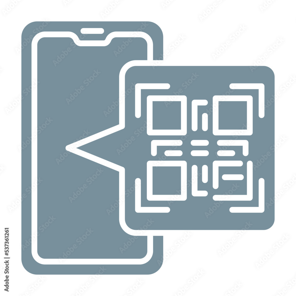 Qr Code Multicolor Glyph Icon Qr Code Multicolor Glyph Icon