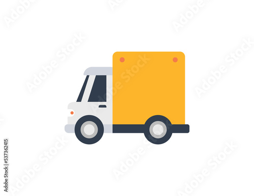 Delivery truck vector isolated emoji icon. Delivery truck emoticon
