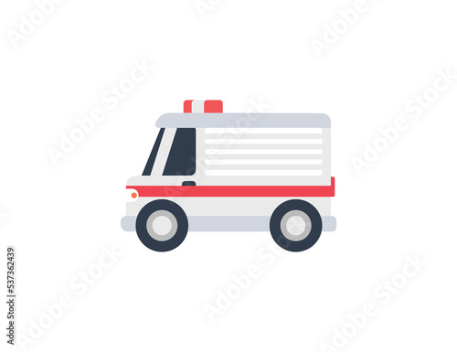 Ambulance vector isolated icon. Emoji illustration. Ambulance vector emoticon