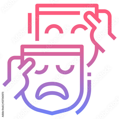 Acting line gradient icon