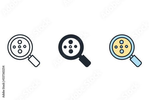 research icons symbol vector elements for infographic web