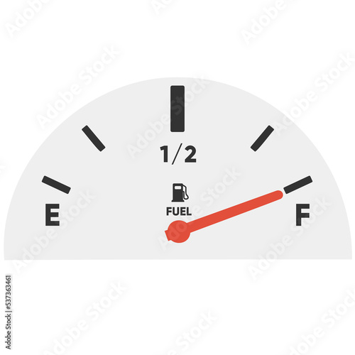 Gauge tank full icon. Fuel indicator