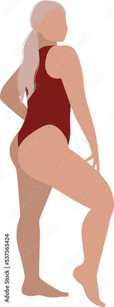 Body positivity concept
Girl in a swimsuit with a non-standard figure Body positivity concept
Girl in a swimsuit with a non-standard figure