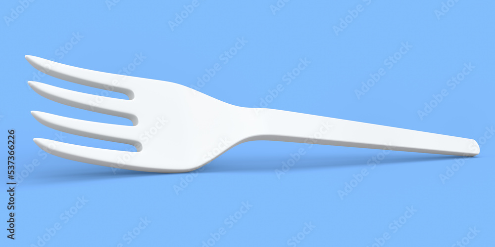 Eco-friendly disposable utensils like fork on blue background. Eco-friendly disposable utensils like fork on blue background.