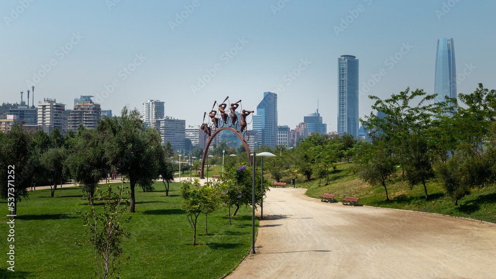 Bicentenario park in Santiago, Chile.