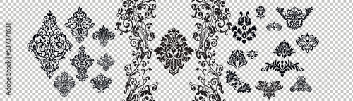 Vintage baroque frame scroll ornament engraving border floral retro pattern antique style acanthus foliage swirl decorative design element filigree calligraphy.