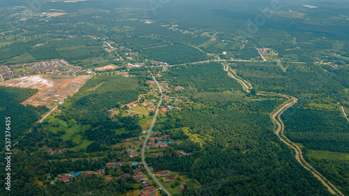 Aerial drone view of vilage area at Jasin, Melaka, Malaysia © MUAZ JAFFAR