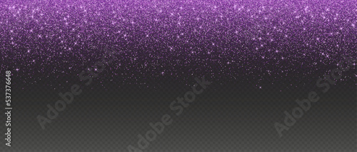Obraz na płótnie Purple glitter rain, falling magic violet sparkles, shiny fairy star dust, bright colorful confetti. Vector illustration. w salonie