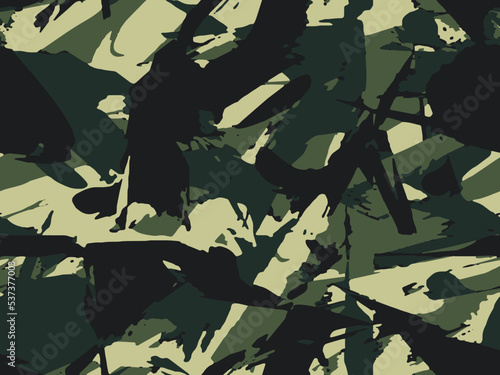 Full seamless camouflage texture skin pattern vector for military textile. Usable for Jacket Pants Shirt and Shorts. Army camo masking design for hunting fabric print and wallpaper. 