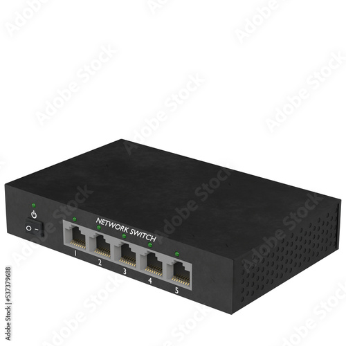 Quadro su tela 3d rendering illustration of a network switch