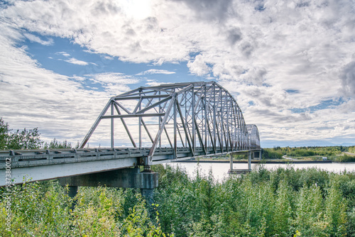 Shirley Demientieff Memorial Bridge over the Tanana River near Nenana, Alaska photo