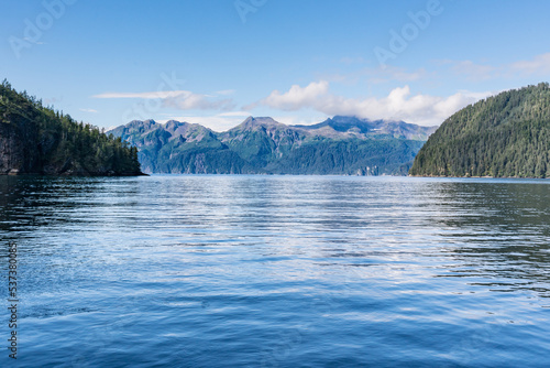 Mountains along the rugged coastline of Resurrection Bay near Seward, Alaska