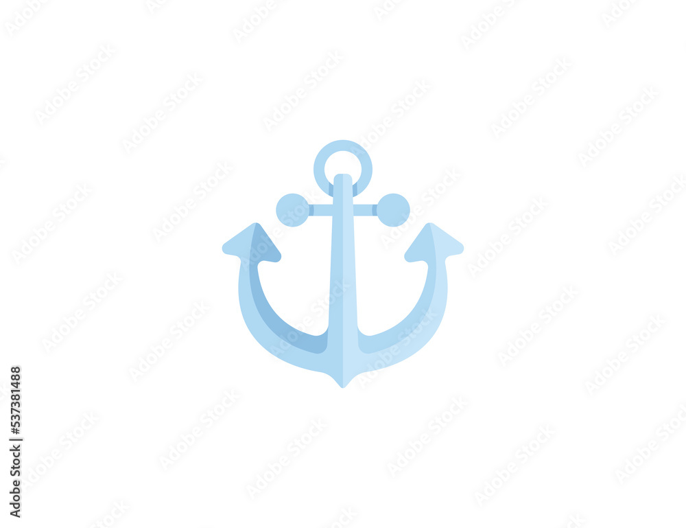 Anchor vector isolated emoji icon. Anchor emoticon Anchor vector isolated emoji icon. Anchor emoticon