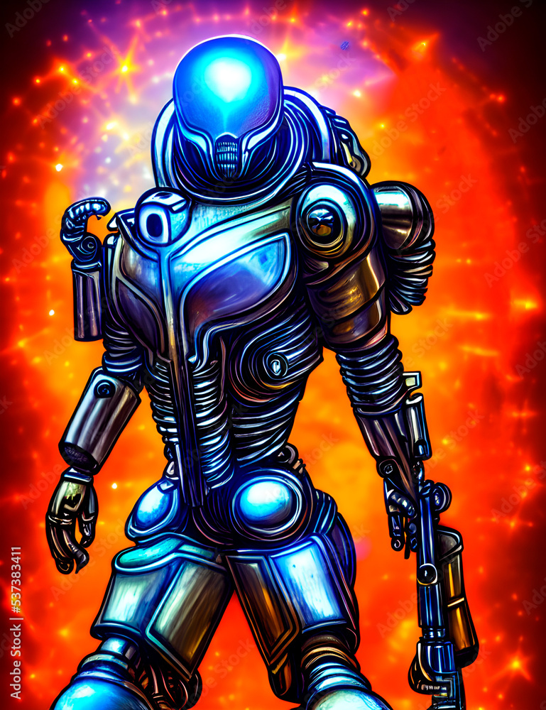 Mech warior robot cyborg war machine Mech warior robot cyborg war machine