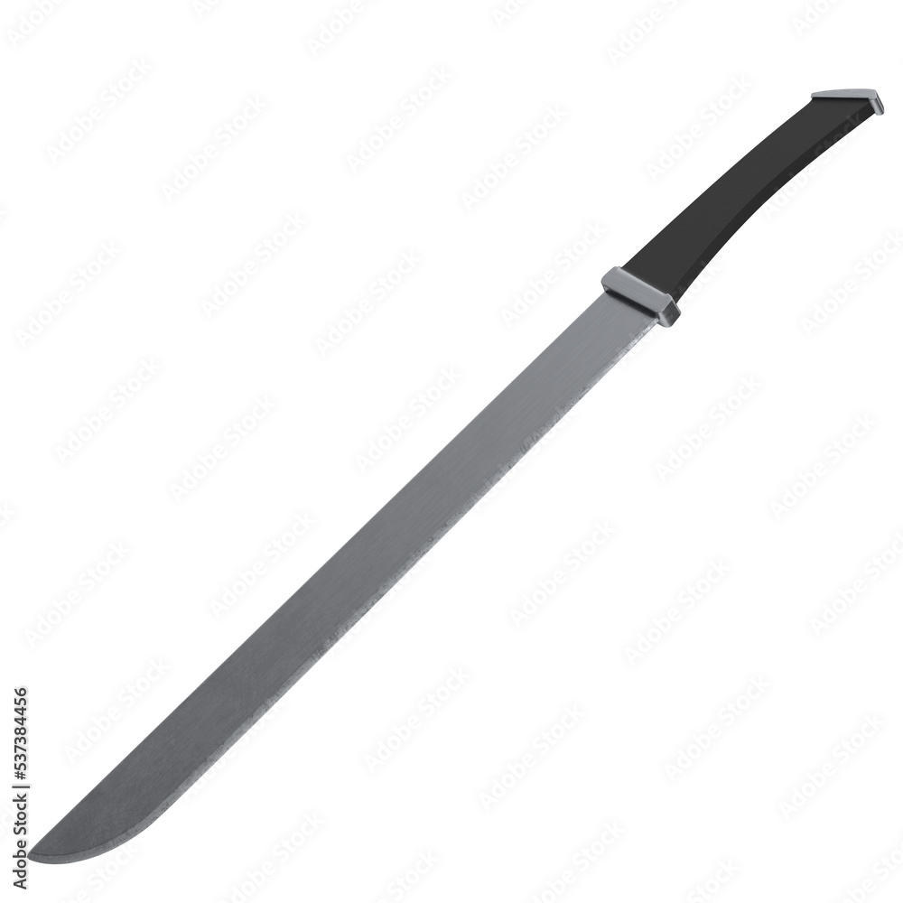 3d rendering illustration of a machete knife 3d rendering illustration of a machete knife