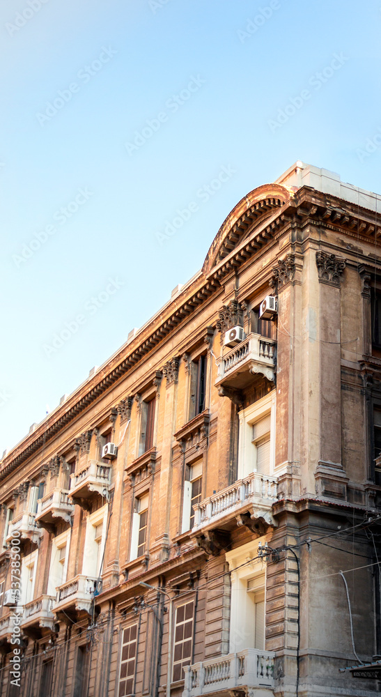 Luxurious building facade in alexandria, egypt