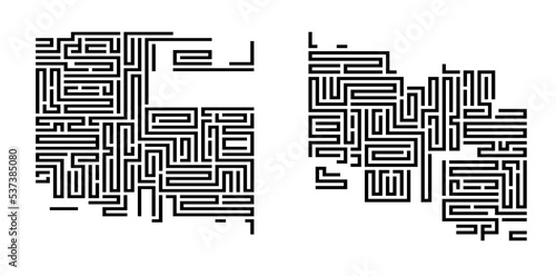 Set Abstract vector background design with maze mosaic texture. Good cover for book on psychology, creative problem solving, logical thinking, study of human relations