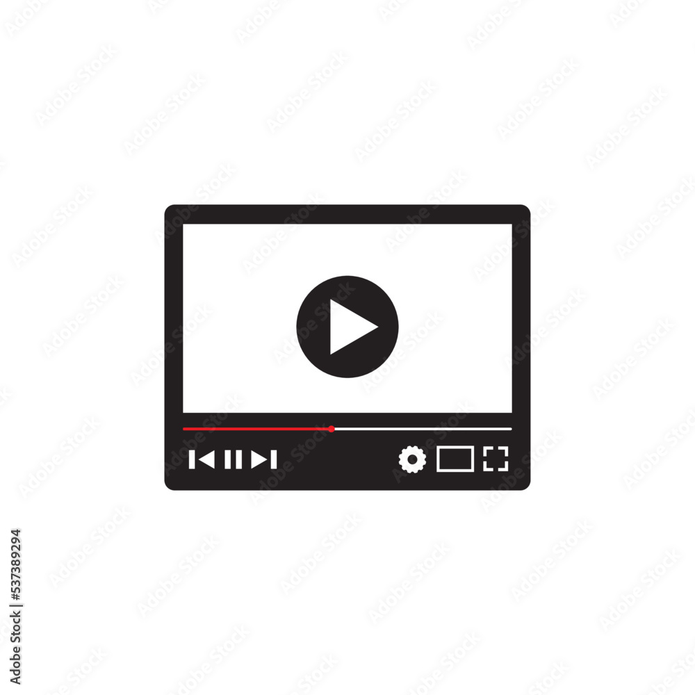 play video icon logo vector design template play video icon logo vector design template