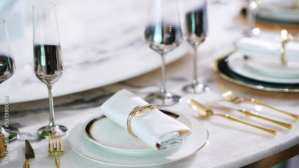 table set for a dinner