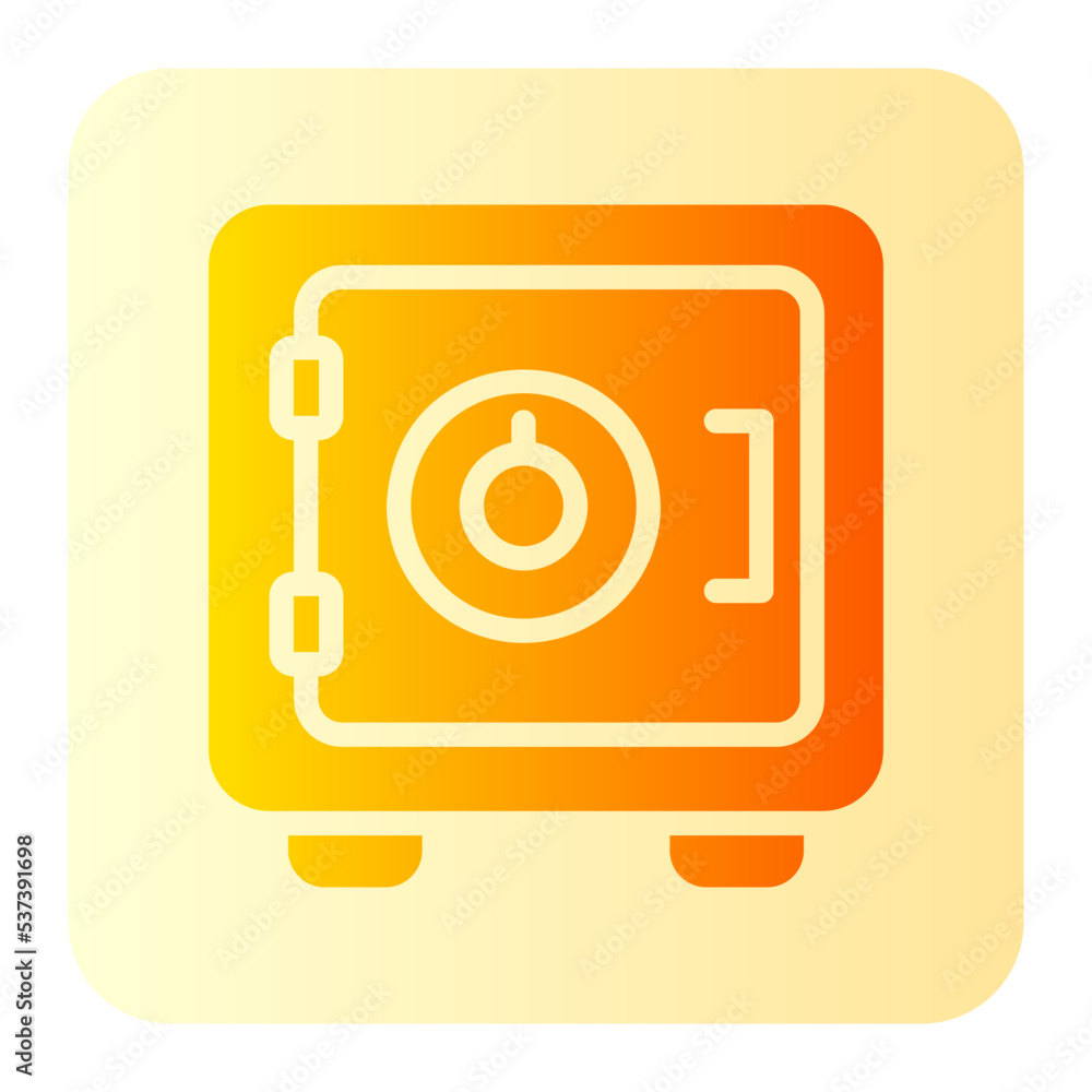 safety box gradient icon safety box gradient icon