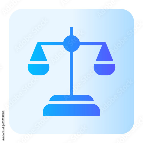 justice scale gradient icon
