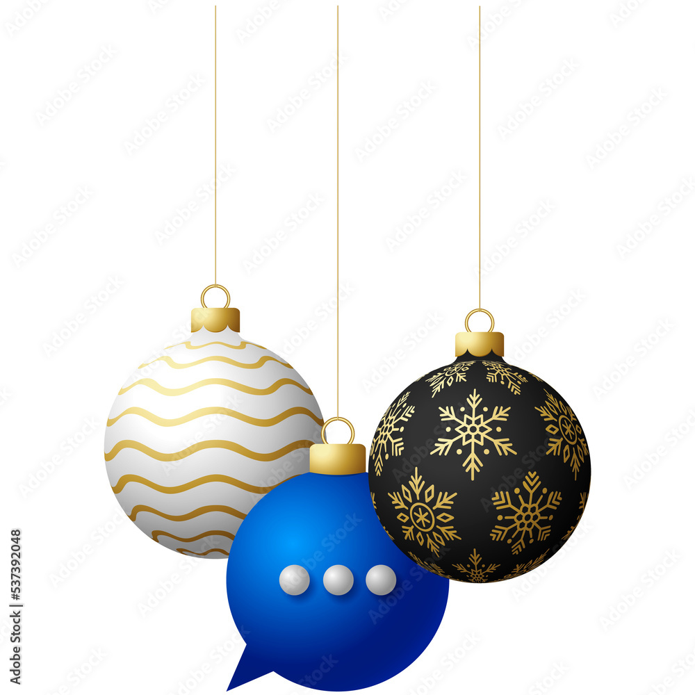 christmas chat speech bubble bauble