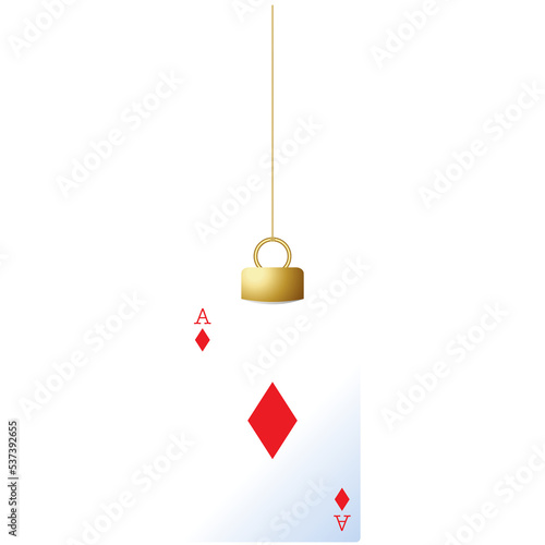 Canvas Print casino poker card christmas bauble