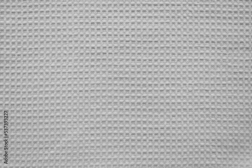 White Mini Waffle Pattern Cotton Textile