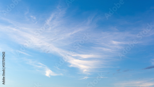 Fototapeta Naklejka Na Ścianę i Meble -  Blue clear sky with white fluffy clouds