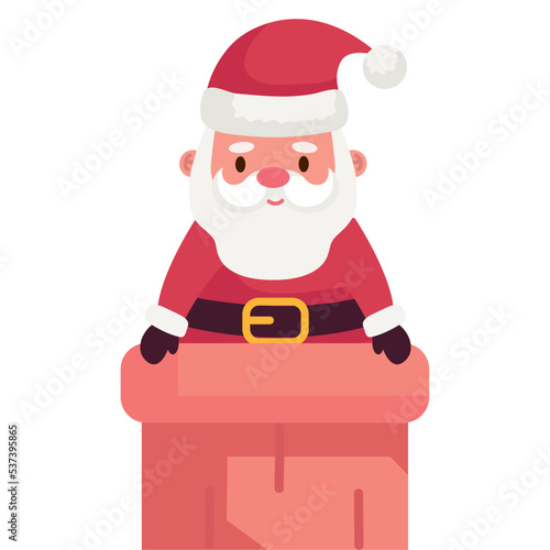 santa claus in chimney