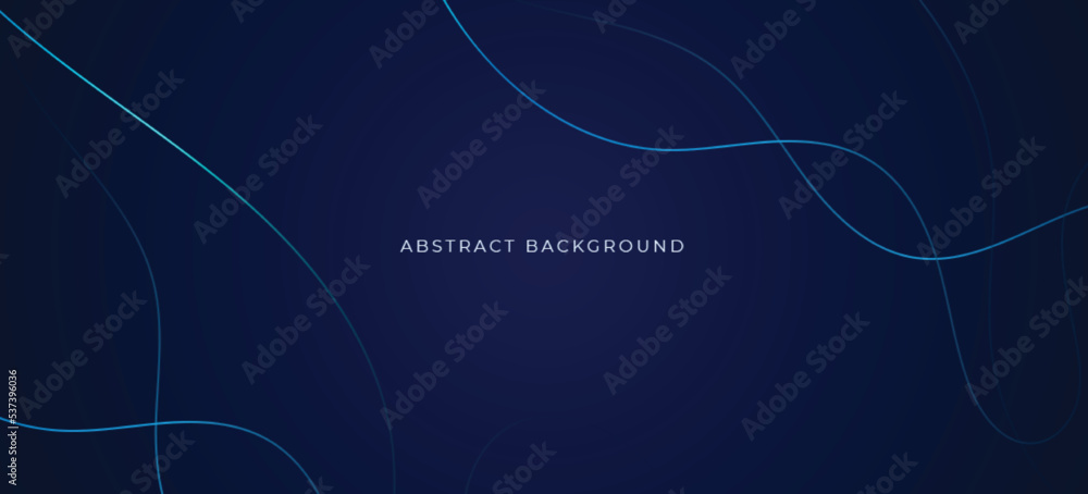 Blue abstract background with simply dynamic line. Digital future technology concept. vector illustration.