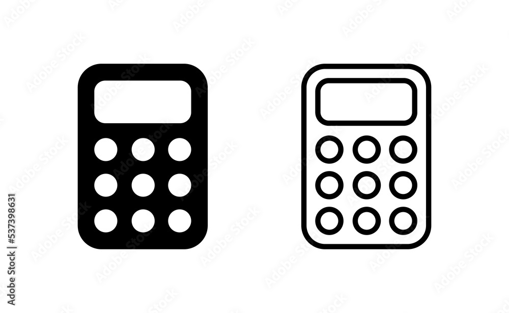 Calculator icon vector for web and mobile app. Accounting calculator sign and symbol. Calculator icon vector for web and mobile app. Accounting calculator sign and symbol.