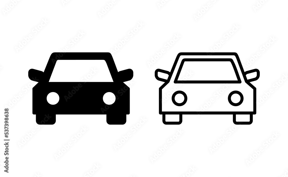 Car icon vector for web and mobile app. car sign and symbol. small sedan