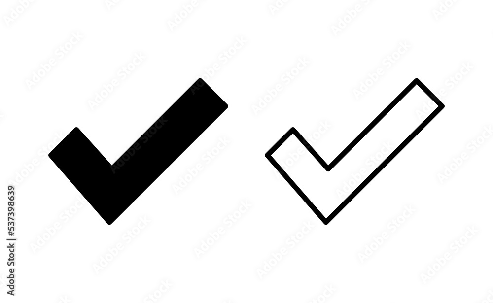 Check mark icon vector for web and mobile app. Tick mark sign and symbol Check mark icon vector for web and mobile app. Tick mark sign and symbol