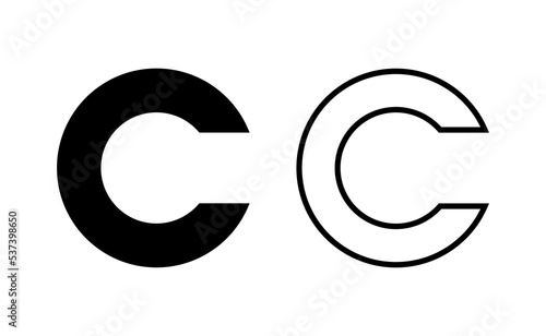 Copyright icon vector for web and mobile app. copyright sign and symbol