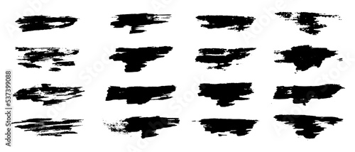 Brush creative collection - paint texture, brush stroke and paintbrush with grunge splash. Dirty artistic box with ink brush stoke and grunge lines. Dirty elements for text boxes. Different brush stor