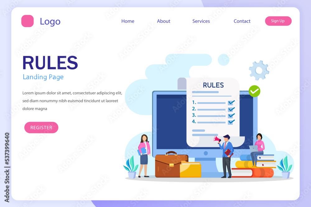 Business people studying list of rules, reading guidance, making checklist Vector illustration. Business people studying list of rules, reading guidance, making checklist Vector illustration.