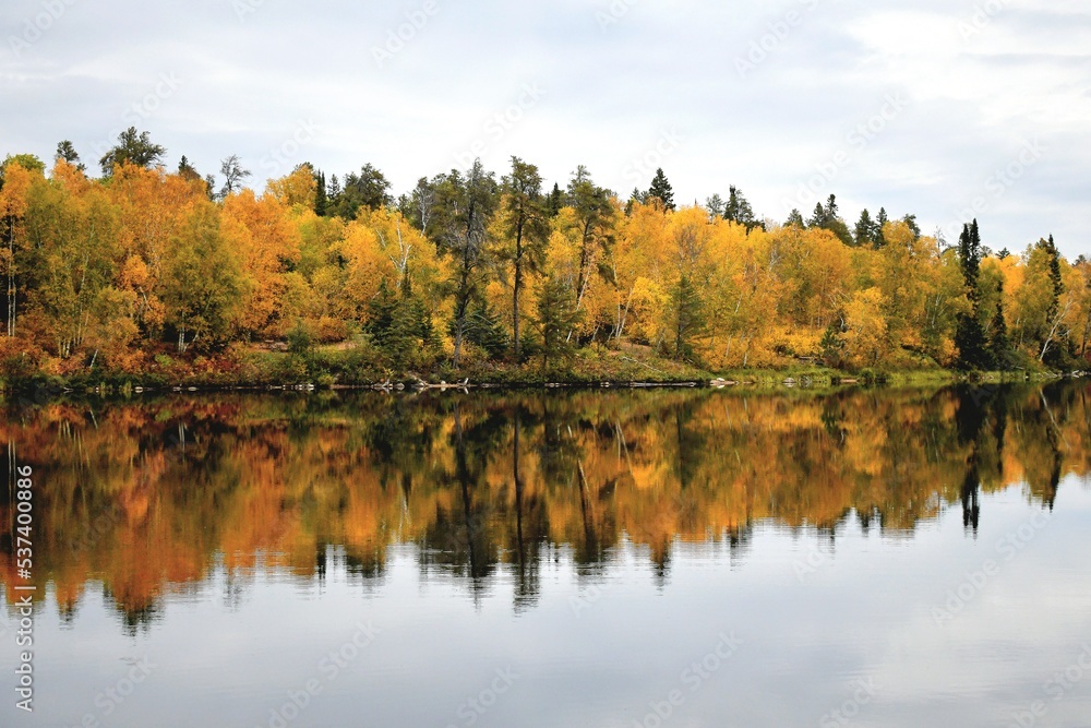 autumn reflections in river autumn reflections in river