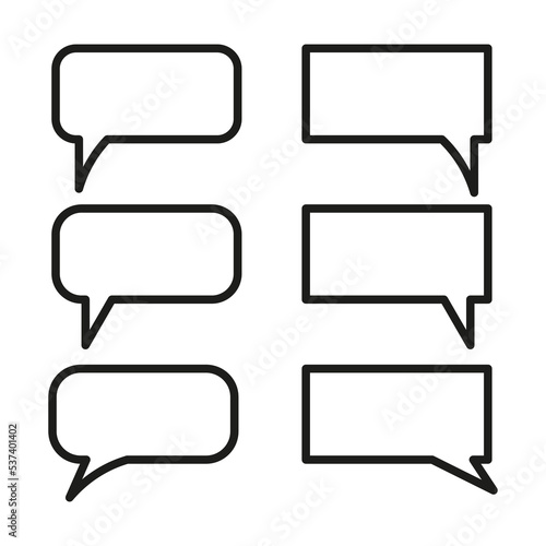 messages on white background. Line art. Chat message icon. Message notification. Vector illustration. Stock picture. 