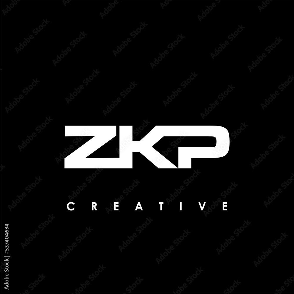 ZKP Letter Initial Logo Design Template Vector Illustration