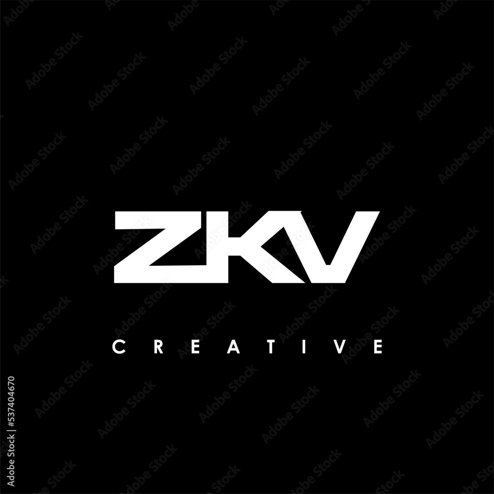 ZKV Letter Initial Logo Design Template Vector Illustration ZKV Letter Initial Logo Design Template Vector Illustration