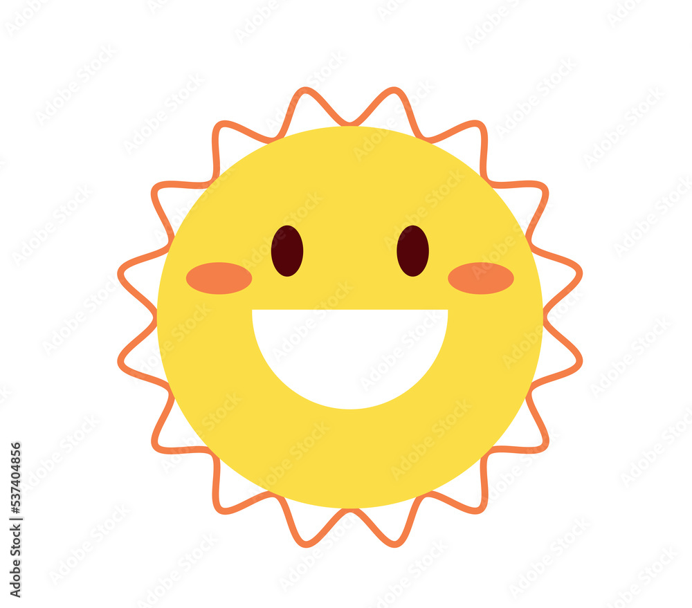 Happy sun icon