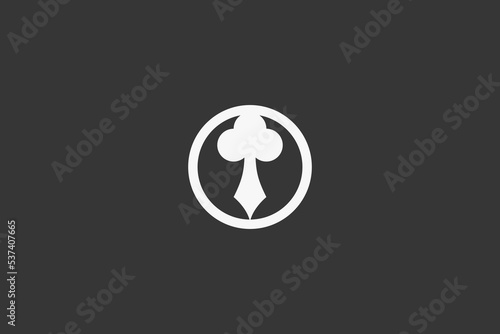 Illustration vector graphic of tree in circle