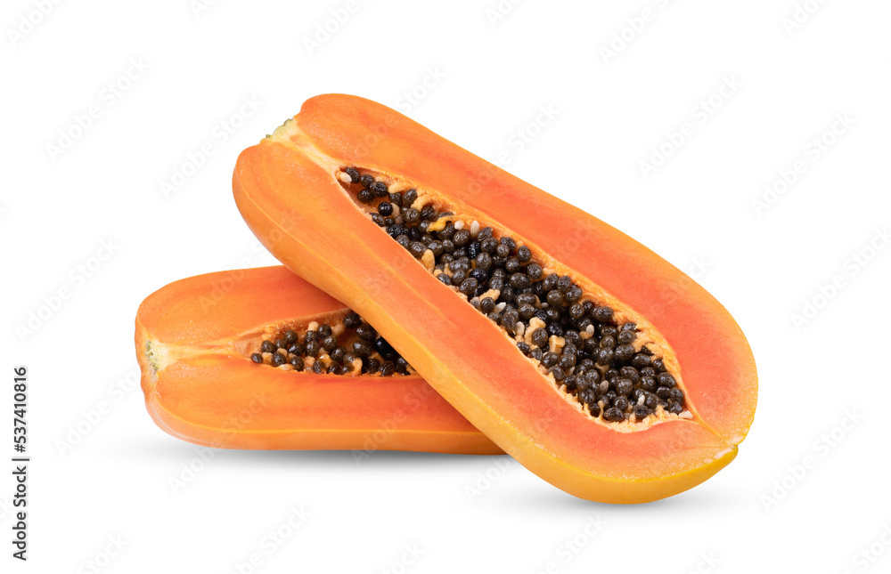 slices of sweet papaya isolated on transparent png slices of sweet papaya isolated on transparent png