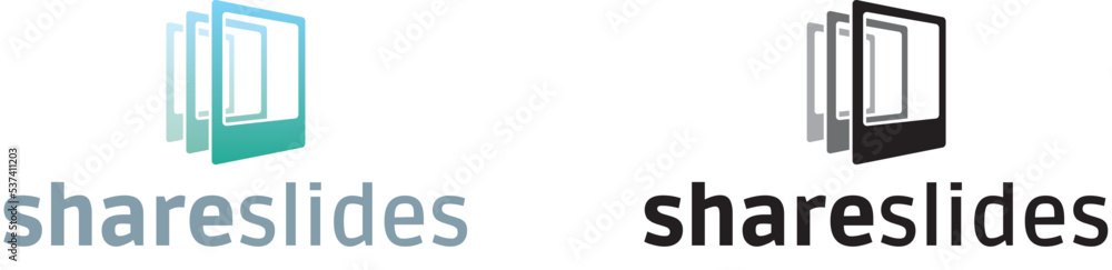 Obraz premium Share slides logo template