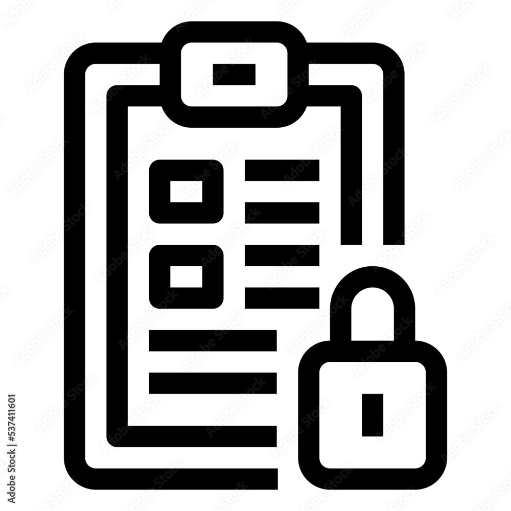 Icon Survey Security With Style Outline Icon Survey Security With Style Outline