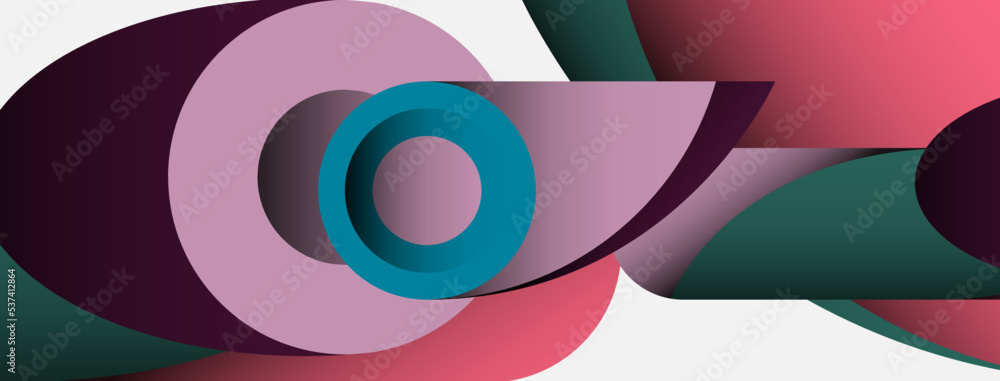 Abstract background. Minimal geometric circles and round style shapes with deep shadow effects. Trendy technology business template for wallpaper banner or background Abstract background. Minimal geometric circles and round style shapes with deep shadow effects. Trendy technology business template for wallpaper banner or background