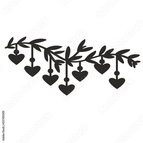 Family Tree Hearts and Leaves Frame