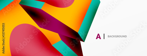 Abstract background - 3d abstract shape. Wallpaper for concept of AI technology, blockchain, communication, 5G, science, business