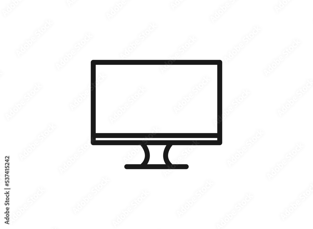 Computer monitor icon. Flat PC symbol. Vector illustration, EPS 10. Computer monitor icon. Flat PC symbol. Vector illustration, EPS 10.